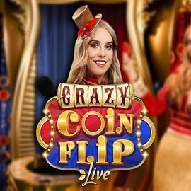 Crazy Coin Flip logo – Live Casino by Evolution at Lippy Bingo