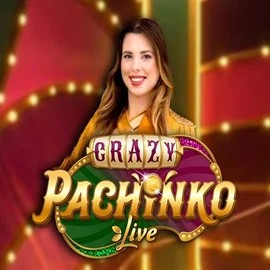 Crazy Pachinko slot logo by Evolution at Lippy Bingo