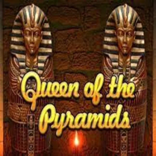 Queen of the Pyramids online game logo by Playtech on lippy-bingo.com