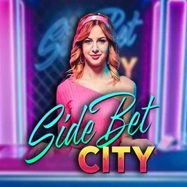 Side Bet City slot logo by Evolution at Lippy Bingo